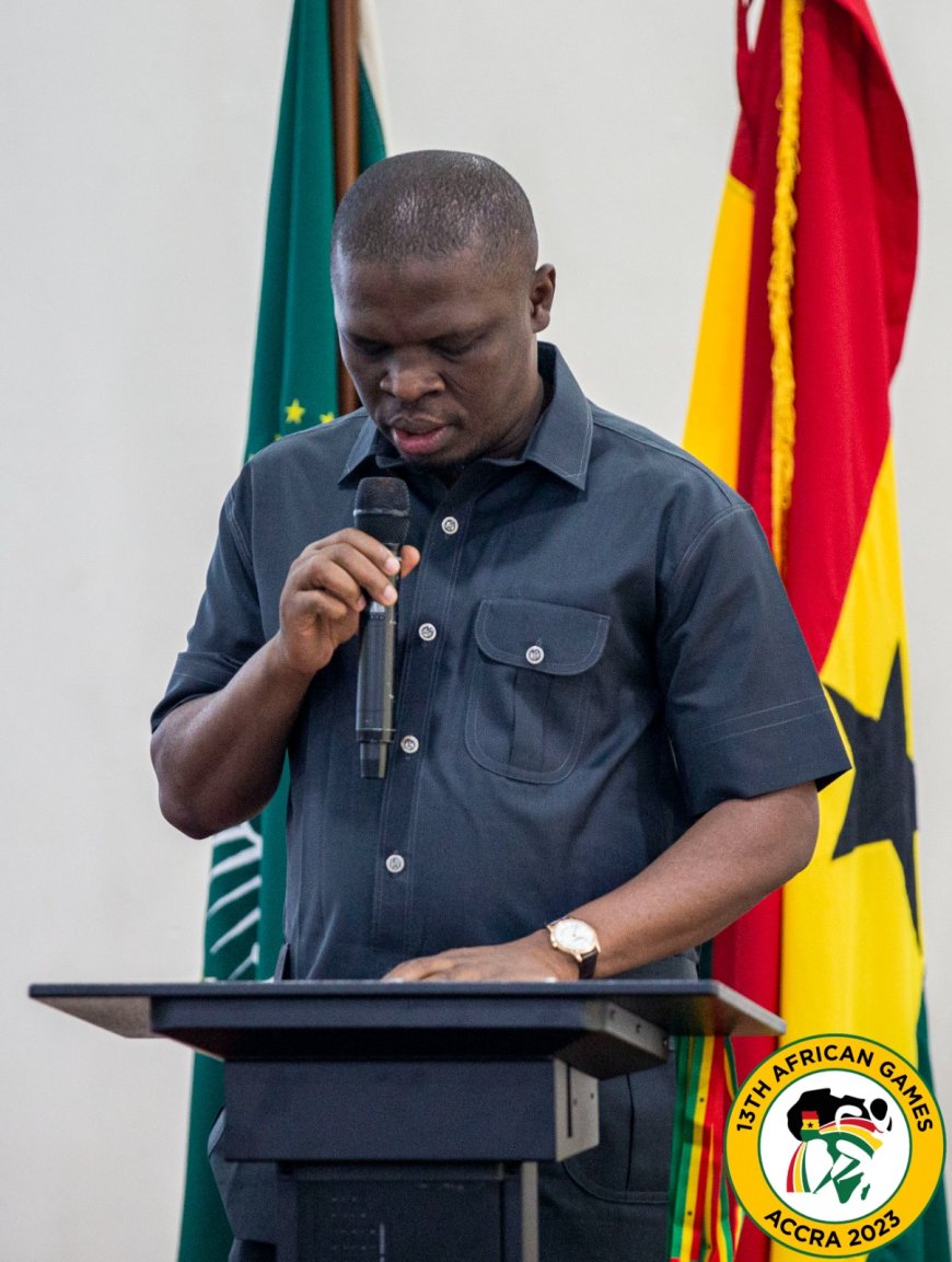 Photos: Minister for Youth and Sports, Mustapha Ussif, addresses TCAG and LOC for 13th African Games