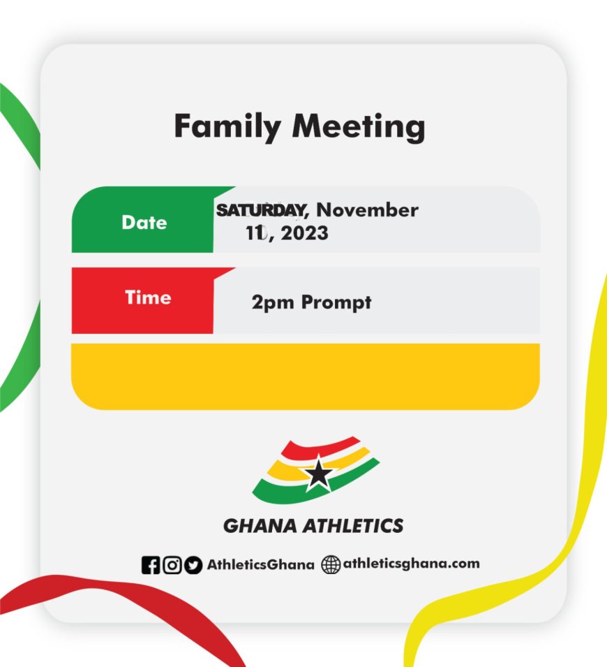 Ghana Athletics holds maiden ‘Family Meeting’ on Saturday
